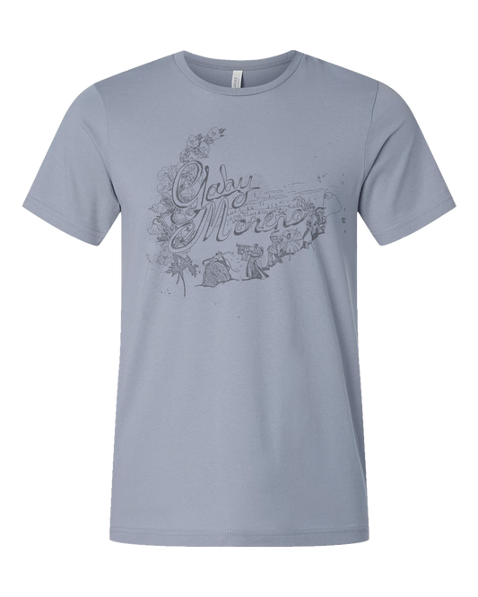 Gaby Moreno Merch Light Blue tour shirt 2025